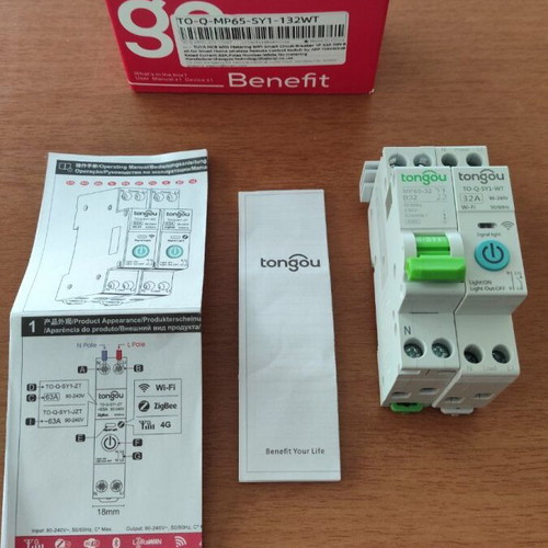 Smart WiFi Circuit Breaker with Consumption Measurement and Overload Protection new