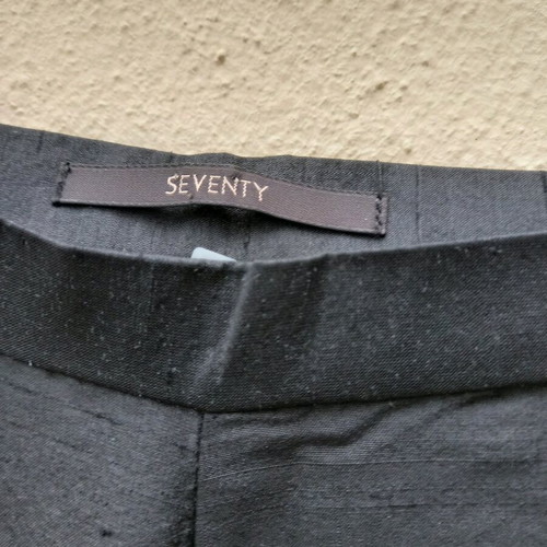 Seventy women's pants black, silk taffeta and lace, like new, XS