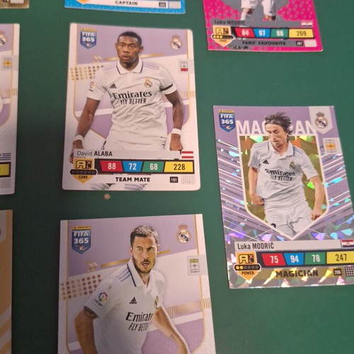Panini Real Madrid cards used, pack of 15 cards