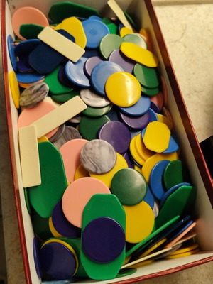Poker chips like new, plastic