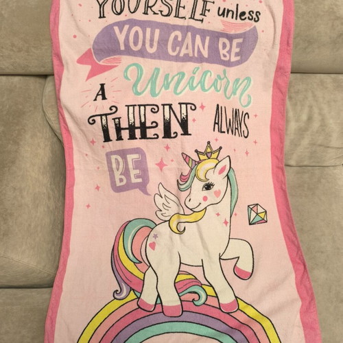 Unicorn beach towel for girl used