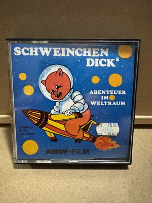 Super 8 Film Schweinchen Dick Abenteuer im Weltraum σαν καινούργιο, animation