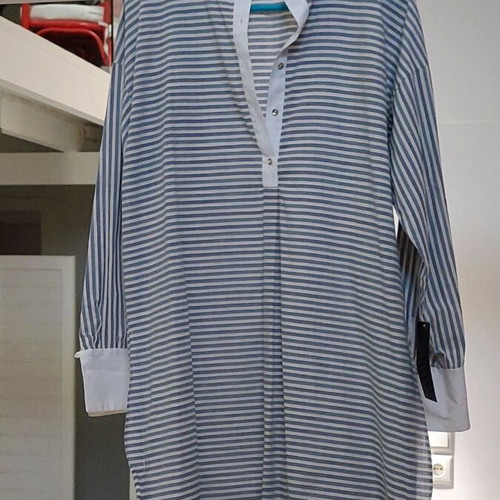 Zara shirt new, 100% cotton, white and blue