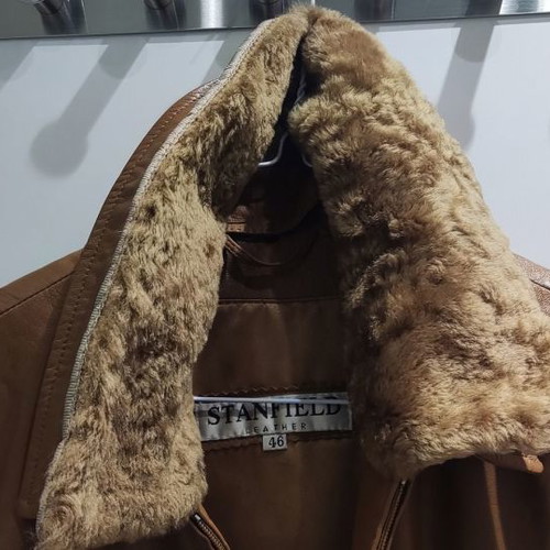 Stanfield women's leather jacket used, brown, size 46