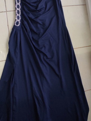 Maxi dress Ross like new navy blue with strass details size L