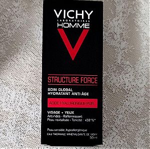 Vichy Homme Structure Force 24ωρη Ενυδατική Αντιγηραντική Ανδρική Κρέμα Προσώπου με Υαλουρονικό 50ml