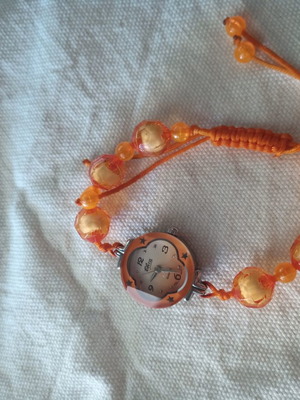 Bracelet watch, orange, women's