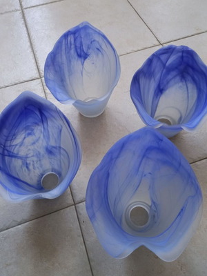 Glass lampshades for E14 bulbs like new
