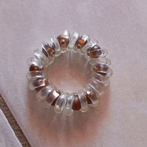 Adidas large handmade bracelet white and grey, new