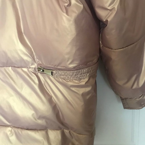 Shein metallic pink pastel jacket like new, size L with hood