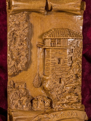 Meteora image made of wax, mastic and incense small