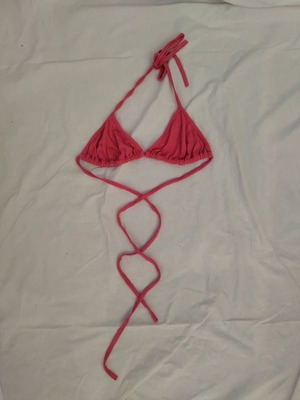Fabric bikini top like new, pink, S/XS
