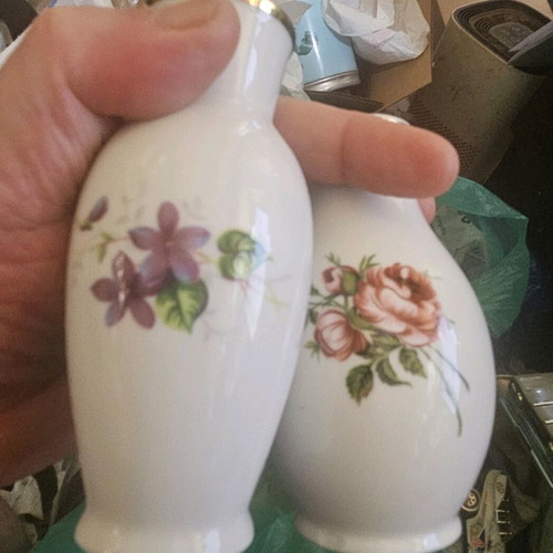 Set of two mini Hollohaza vases used