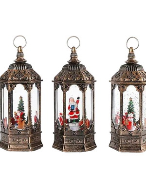Christmas Snow Globe Lantern with Music and LED Light