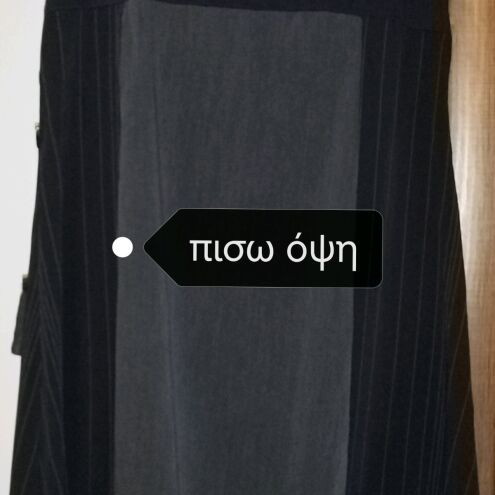 Sleeveless Black Striped Gray Dress like new, Size M