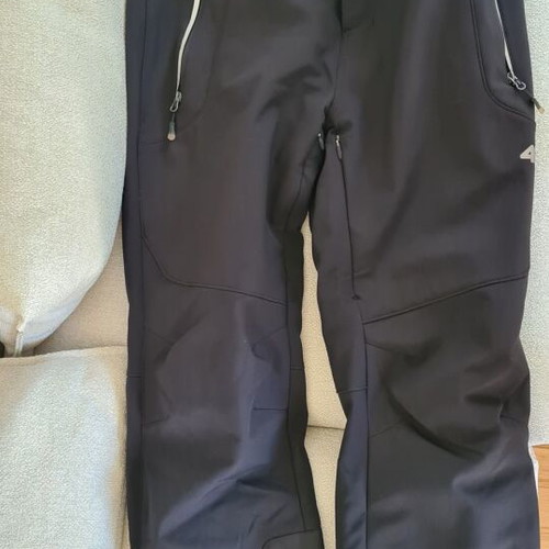 4f men's ski pants black like new waterproof with suspenders