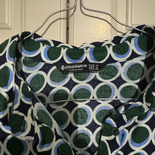 Stradivarius dress like new, blue and green, size M