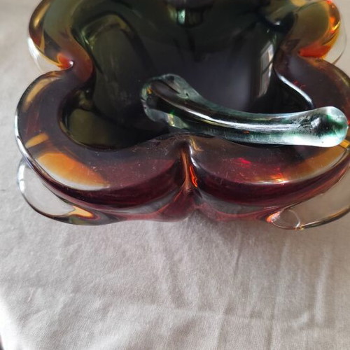 Murano crystal ashtrays like new, set of 2, 1960s