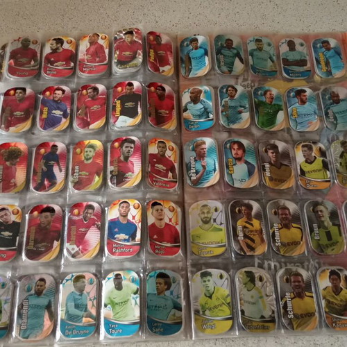 Football metallic tags set of 350 used in album
