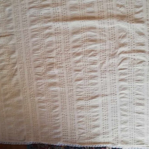 Woven blanket throw like new, wool and cotton 200x190 cm