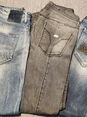 Τζιν Miss Sixty, Dsquared2, G-Star μεταχειρισμένα, πακέτο 3 τεμαχίων, μέγεθος S