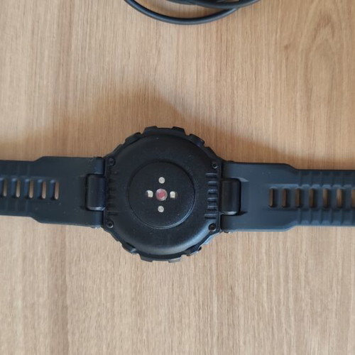 Amazfit T-Rex smartwatch used, rugged design with GPS and 14 sports profiles