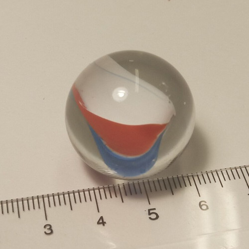 Glass Marble Large Size Like New, 1980s Collectible