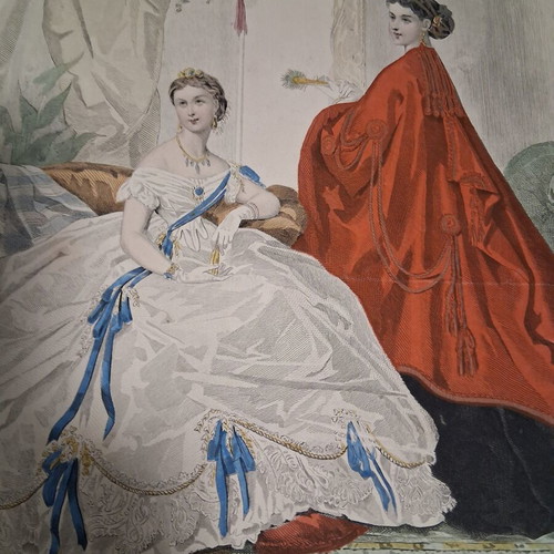 Colored engraving used, very good condition