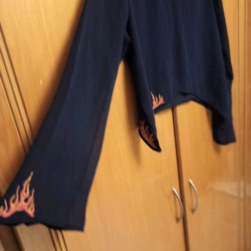 Crop blouse used, size S, blue, transparent