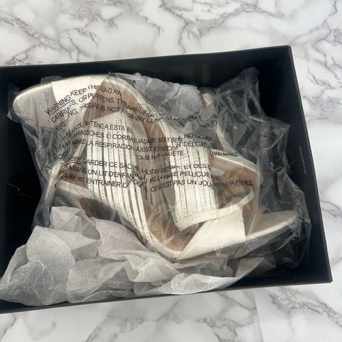 Nina white women's sandals size 39.5 new, 12 cm heel