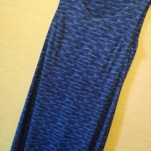 Benetton long dress sleeveless in blue like new