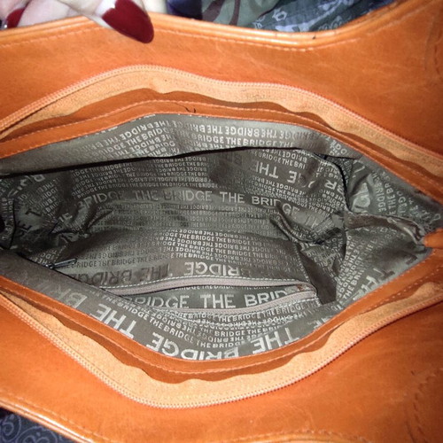 THE BRIDGE vintage shoulder bag used, orange leather