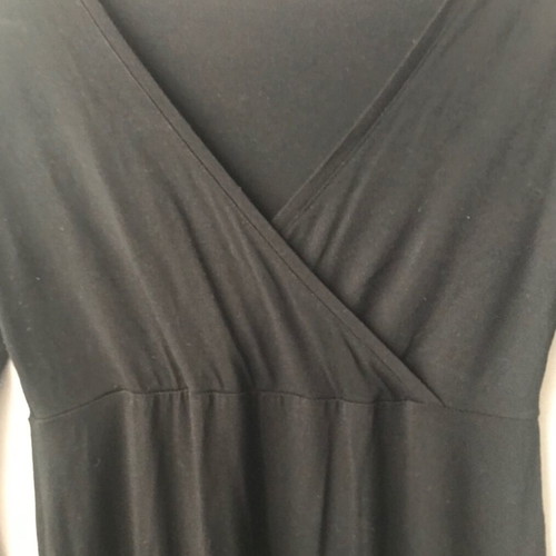 Black wrap dress knee-length with long sleeve like new