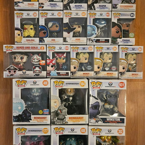 Games Funko Pop collection with Blizzard, Witcher, Skyrim, God of War, Assassin's Creed