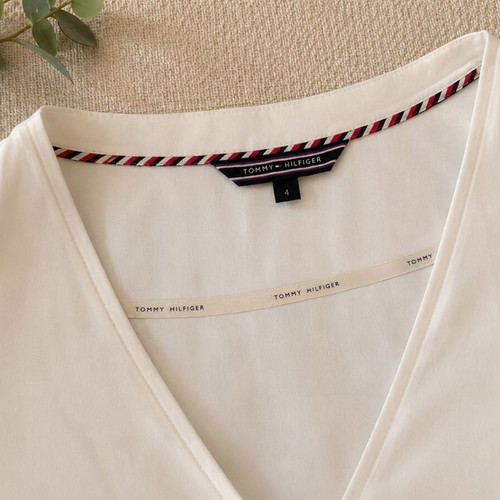 Tommy Hilfiger blouse like new, ecru with ruffles, size M