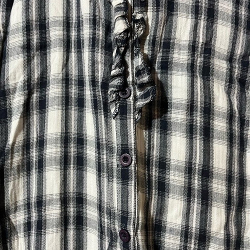Energiers checked shirt with ruffles like new, size S/M