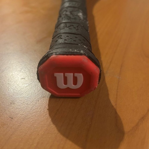 Wilson Ultra Power 100 tennis racket used with 2 broken strings