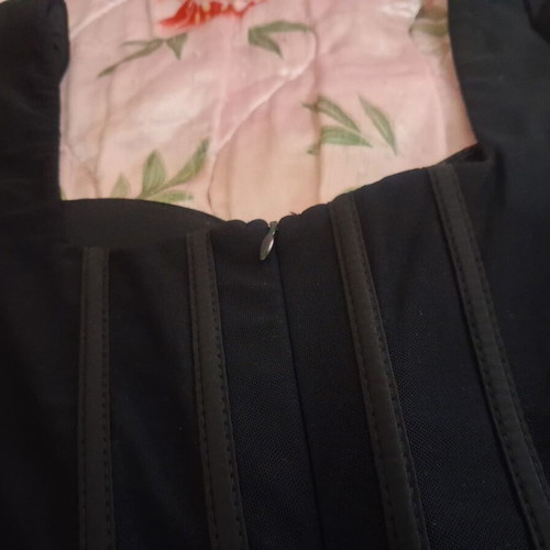 Mini dress with corset and ruched details, like new, black, size XS
