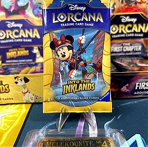 Lorcana Disney tcg card game booster pack into the inklands