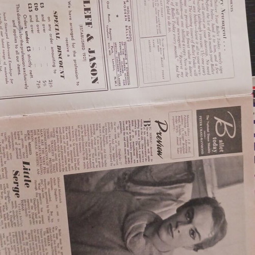 Ballet Today magazines used, lot of 6, 1954-1955