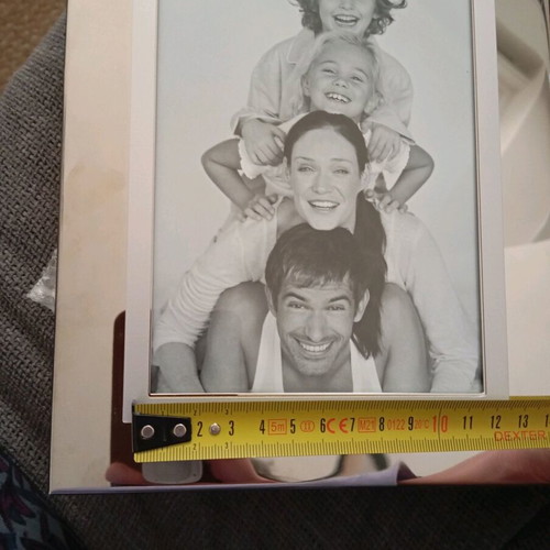 Silver photo frame new with box for 16.5 x 11.5 cm photos
