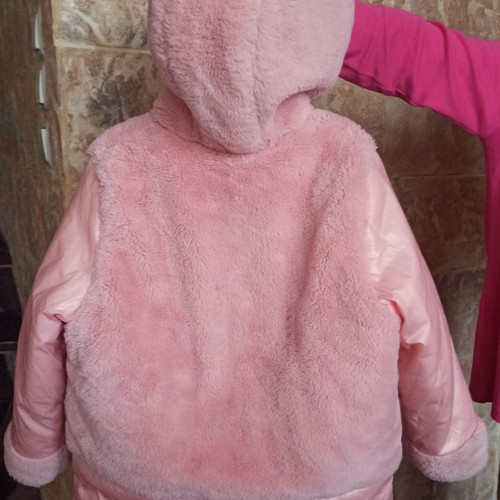 Girls' hooded jacket used, size 110 cm