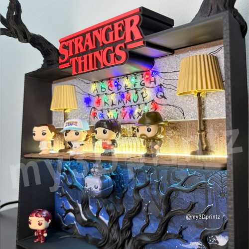 Stranger Things Funko Pop! Base with dual lighting and handmade diorama