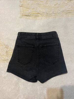 Bershka black high-waisted shorts