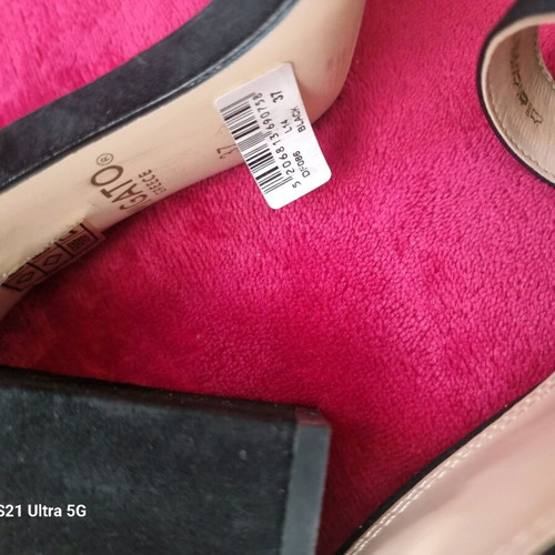 Migato black sandals like new with 10 cm heel