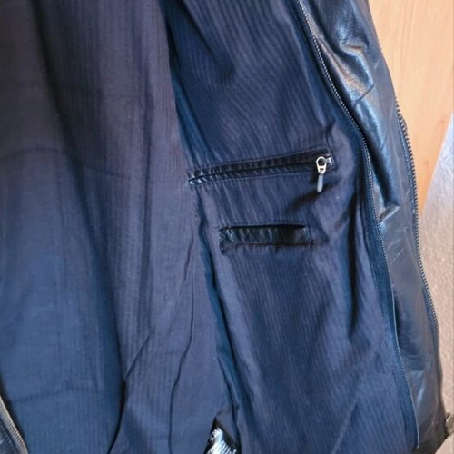 Leather jacket, black, Lapel, size M