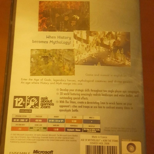 Age of Mythology for PC like new with poster