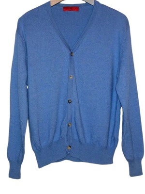 Carolina Herrera silk cashmere cardigan new, size M, blue