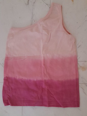 Trichrome pink one-shoulder top size M