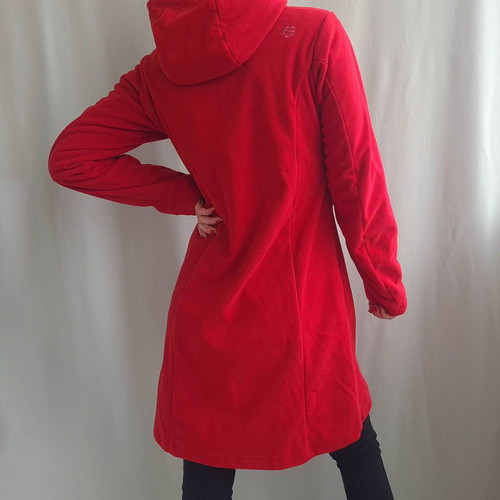 Tatonka women's fleece jacket with hood size 36 / S used, red